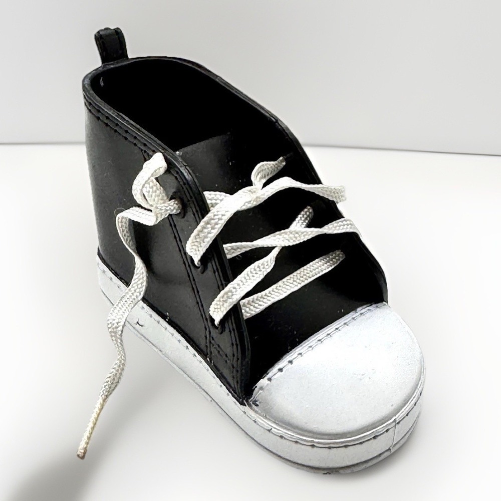Madame Alexander 18" Doll Shoe Black White Sneaker Single Replacement